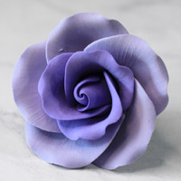 Tea Rose Single W/Wire- Large Lavender