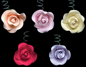 Tea Rose Single w/ Wire-Small Mixed Color