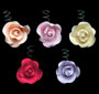 Tea Rose Single w/ Wire-Small Mixed Color