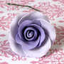Tea Rose Single W/Wire- Medium Lavender