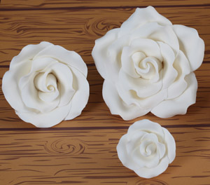 Bloomed Garden Rose-Mix Sizes-White