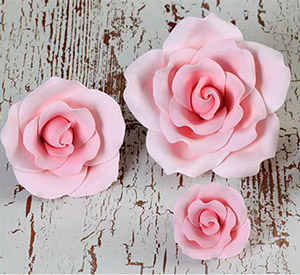 Bloomed Garden Rose-Mix Sizes-Pink
