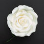 Fancy Gum Paste Rose-Large-White (w/ Wire)