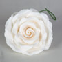 Fancy Gum Paste Rose-Large-White (w/ Wire)