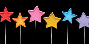 Stars on Wire - Medium Hot Colors