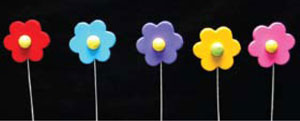 Blossoms On Wire- Medium Hot Colors