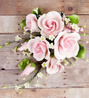 Garden Rose Spray - Jumbo - Pink