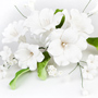 Open Lily Spray - White