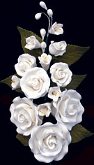 Formal Rose Spray - White