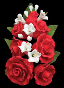 Formal Rose Spray - Red