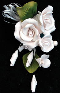 Tea Rose Spray - Small - White