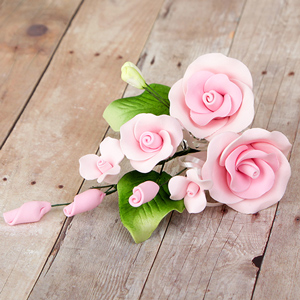 Tea Rose Spray - Small - Pink