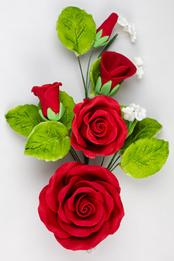 Tea Rose Spray - Red-7