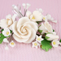 Tea Rose Spray - Large - Ivory