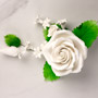 Chantilly Rose Spray - White