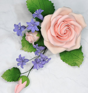 Chantilly Rose Spray - Pink