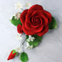 Chantilly Rose Spray - Red