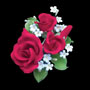 Trio Garden Rose Spray - Red