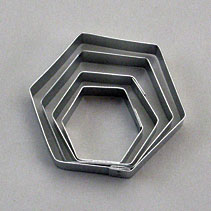 Hexagon Cutter Set - 7 pcs - S/S