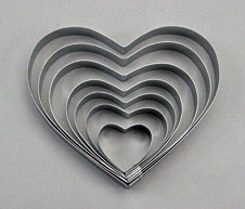 Heart Cutter Set- 7 Pcs- S/S