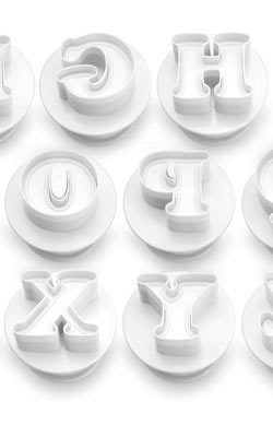 Alphabet Cutter/Plunger Set - 26 Pc