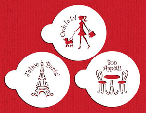 Stencil: I Love Paris Cookie Set