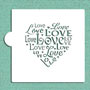 Stencil: Love Saying Cookie