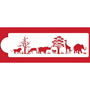 Stencil: Safari Animals Silhouette Cake Side