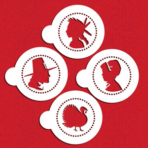Stencil: Thanksgiving Silhouette Cookie