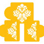 Stencil: Damask Cake Tier #3
