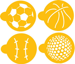 Stencil: Large Sports Balls