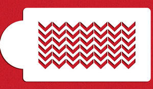 Stencil: Chevron Cake Side