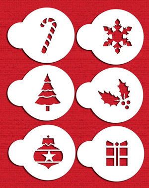 Stencil: Christmas Cupcake Set