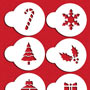Stencil: Christmas Cupcake Set