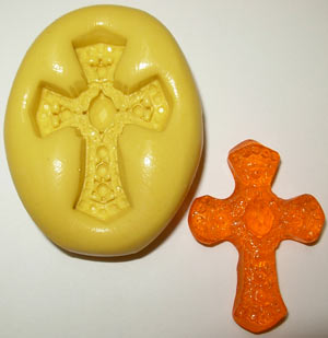 Gem Cross Silicone Mold- 1-1/2