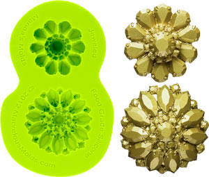 Glimmer Jewel Brooch Silicone  Mold