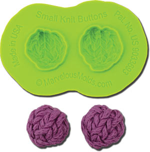 Small Knit Buttons Silicone Mold