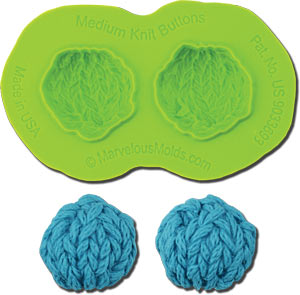 Medium Knit Buttons Silicone Mold