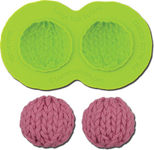 Large Knit Buttons Silicone Mold