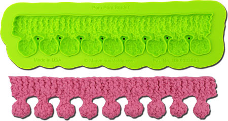 Pom Pom Knit Border Silicone Mold