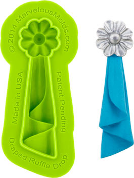 Draped Ruffle Drop Silicone Mold