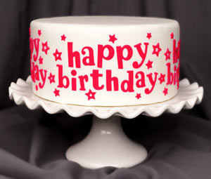 Happy Birthday Stars Silicone Onlay