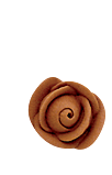Mini Icing Roses - Choc Brown