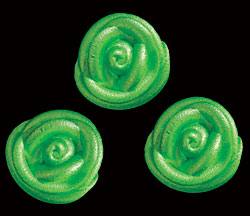Mini Icing Roses - Green Gloss
