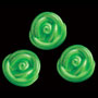 Large Icing Roses - Green Gloss