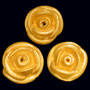 Medium Icing Roses - Gold Gloss