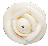 Large Icing Roses - White