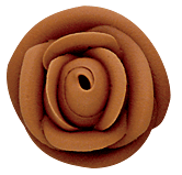 Large Icing Roses - Choc Brown