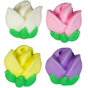 Mini Pastel Flower Buds W/ Green Stems