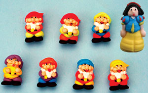 3d Princess & Dwarves Icing Set (8 Pcs)